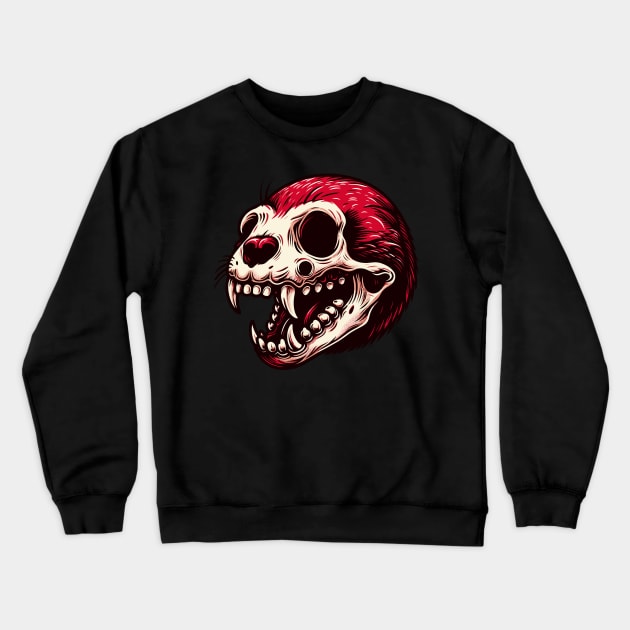 Possum Head Skull Crewneck Sweatshirt by FanArts